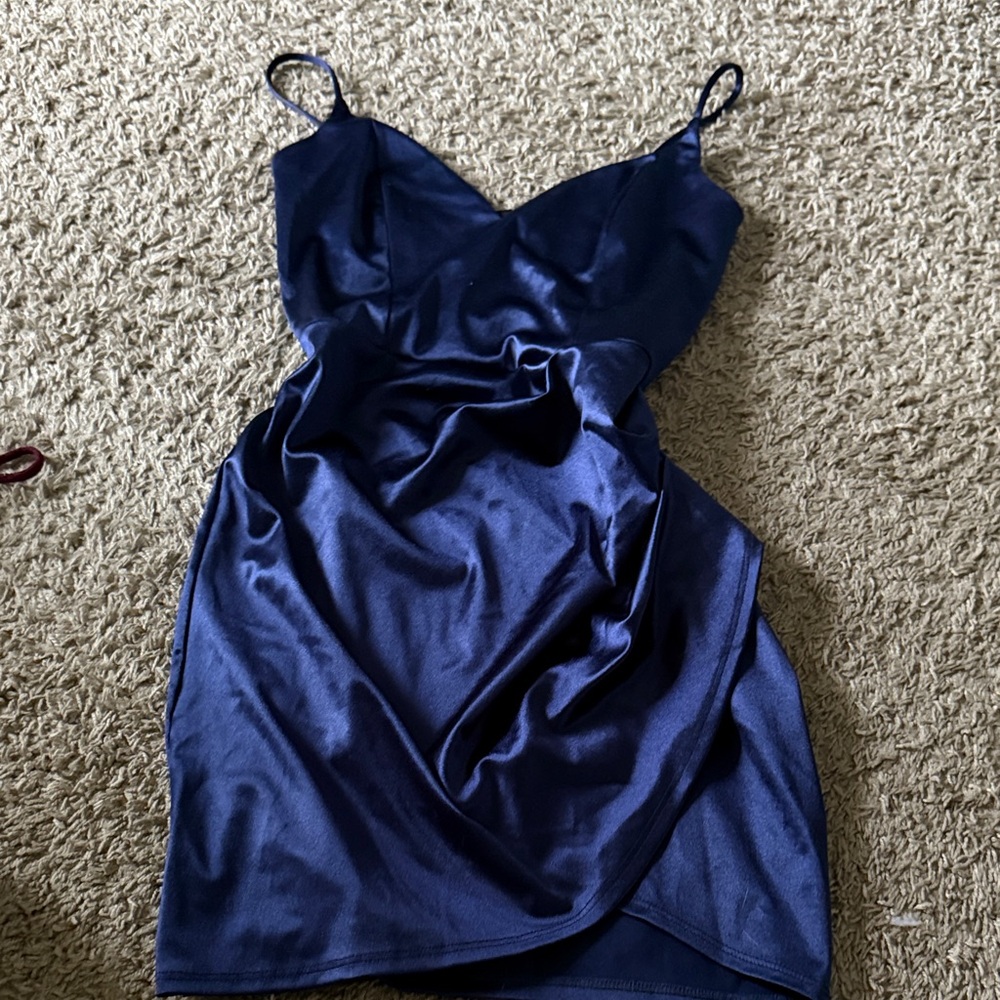 Windsor Midnight Blue Satin Gown